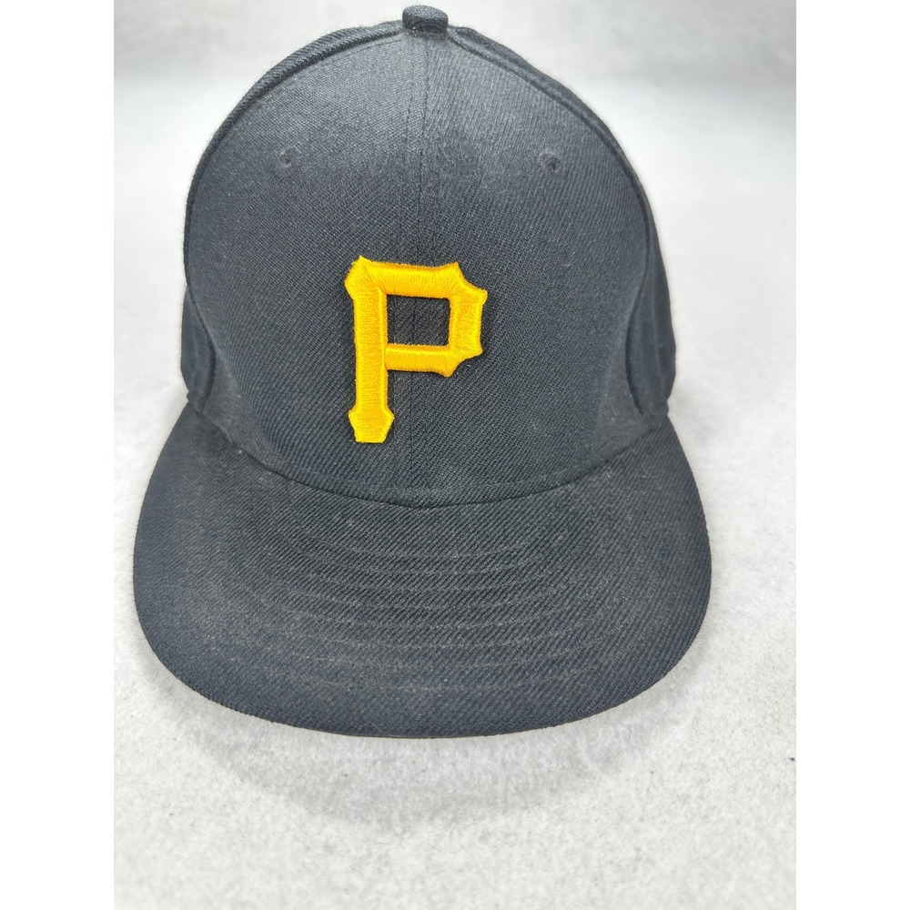 New Era 59FIFTY Pittsburgh Pirates Kids Hat Black Yellow MLB Fitted Cap 6 3/4